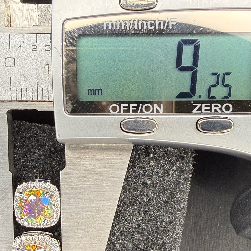 Solid 925 Sterling Silver Cushion Cut Moissanite … - image 4